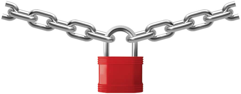 Picture of a lock and chain.