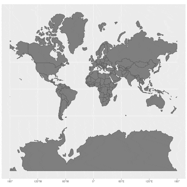 Animated gif showing projection distortions.