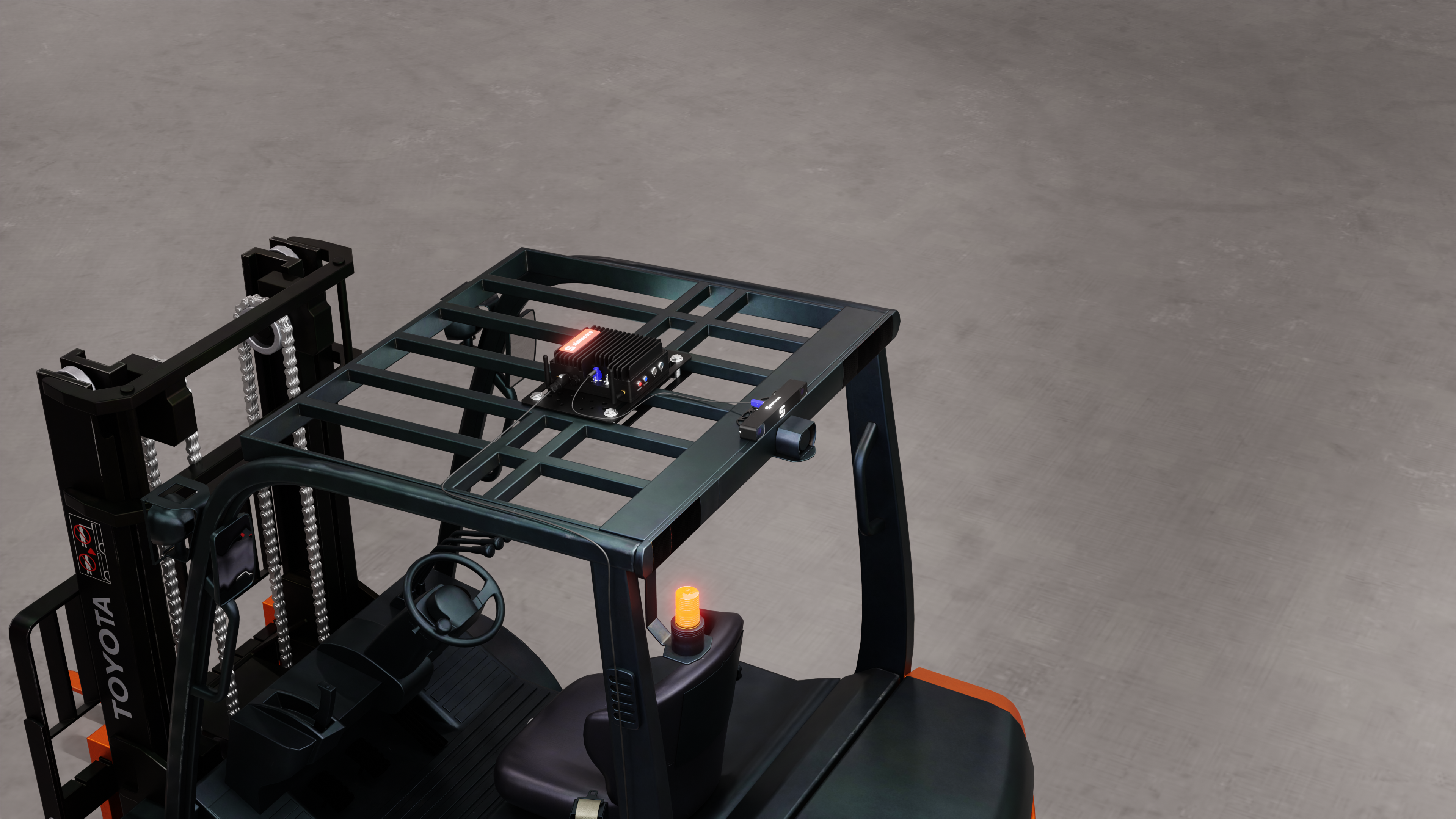 Vision-Based RTLS on forklift in a warehouse